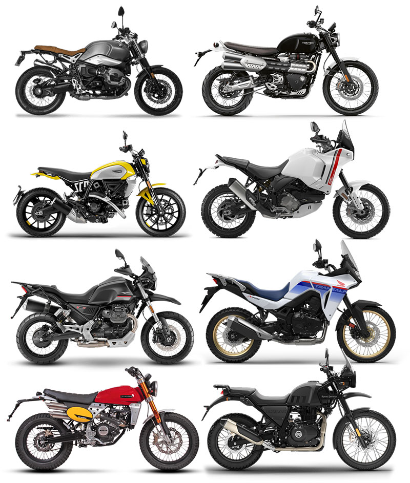 Modern retro adventure bikes